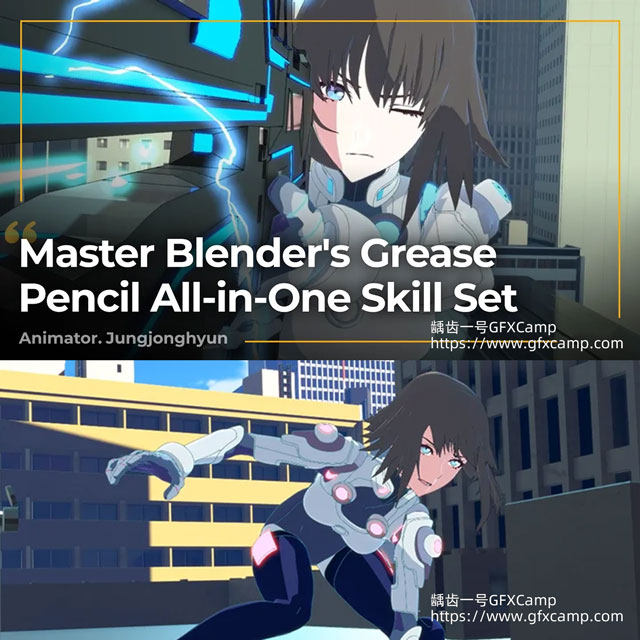 Coloso Blender Grease Pencil Dynamic Cartoon 2D/3D Animation Tutorial