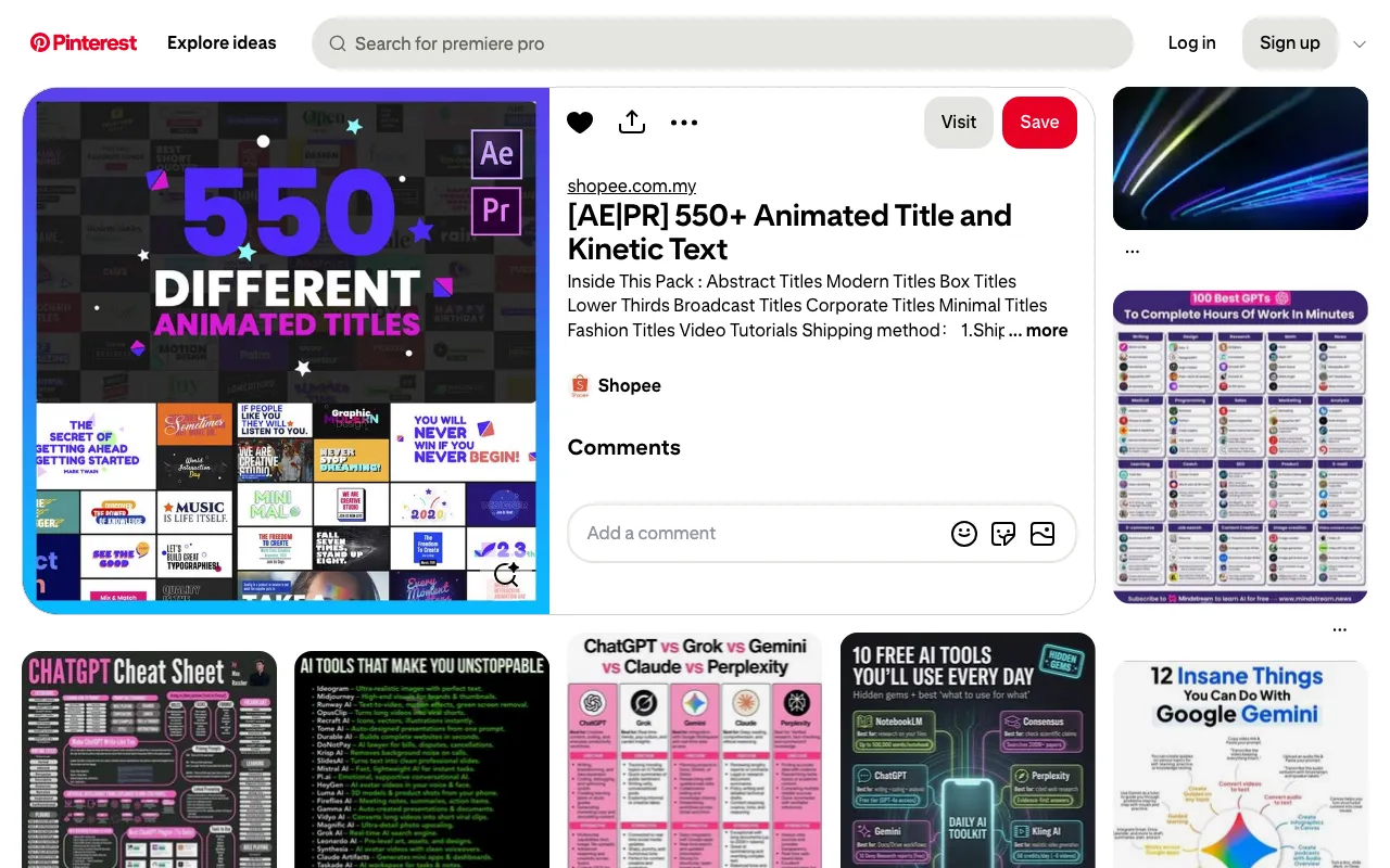 AE + PR Script - 550+ Creative Modern Business Corporate Clean Text Titles Typography Animation Presets