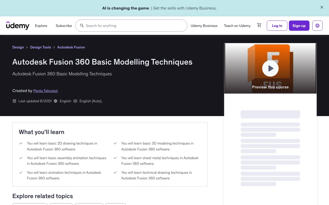 Autodesk Fusion 360 Basic Modelling Techniques