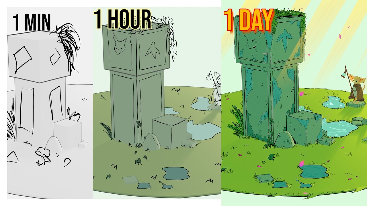 Creating Character Concept Art with Blender Grease Pencil - LUNA Character Design