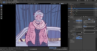 Blender Grease Pencil Illustration Example - Jordi Lafebre Character Art