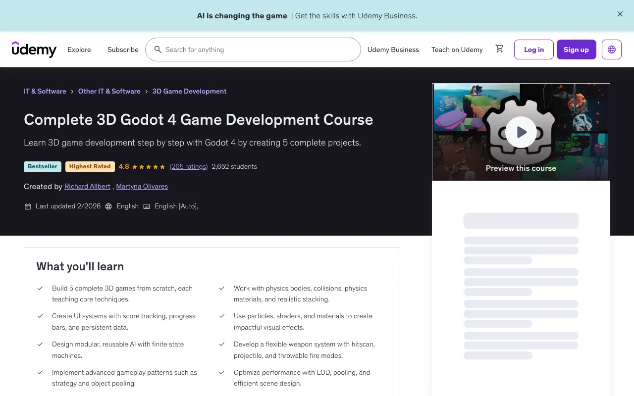 Complete 3D Godot 4 Game Development Course