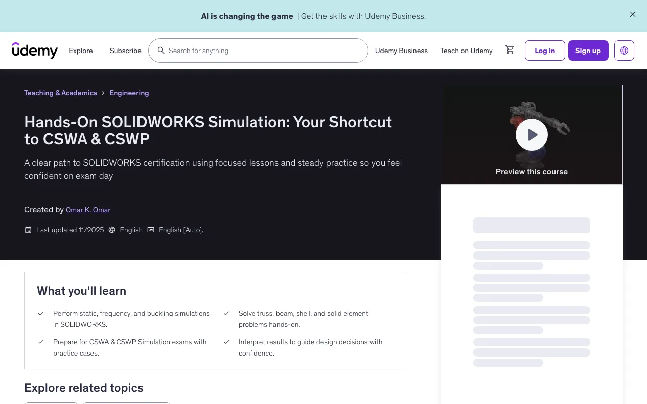 Hands-On SOLIDWORKS Simulation