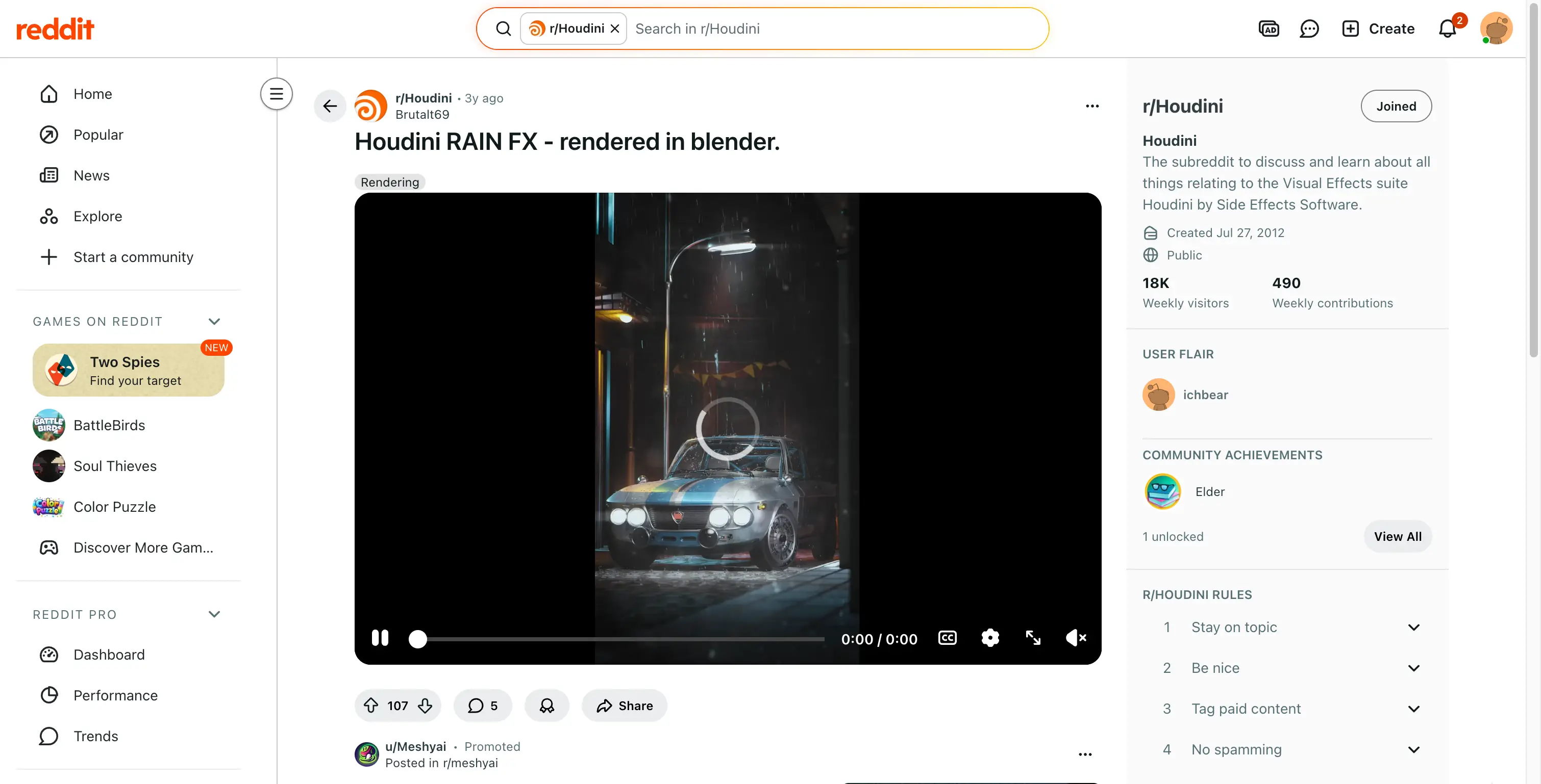 Houdini Fx Rain For Blender