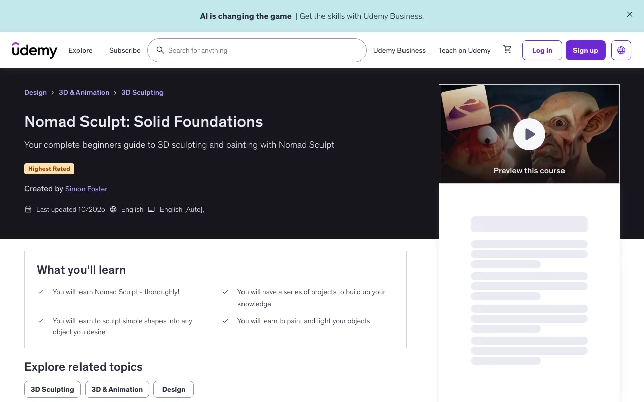 Nomad Sculpt: Solid Foundations