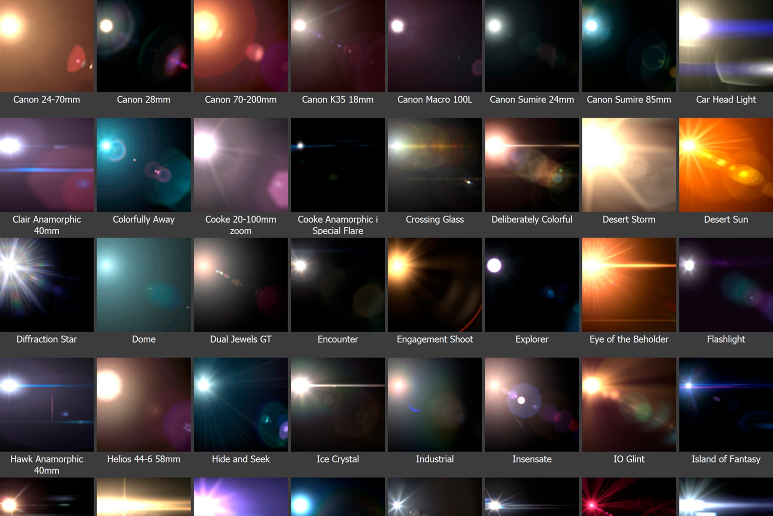 Optics Lens Flares Showcase - Cinematic Lighting Effects