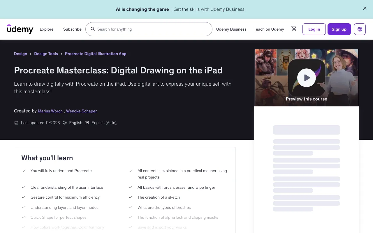 Procreate Masterclass Digital Drawing