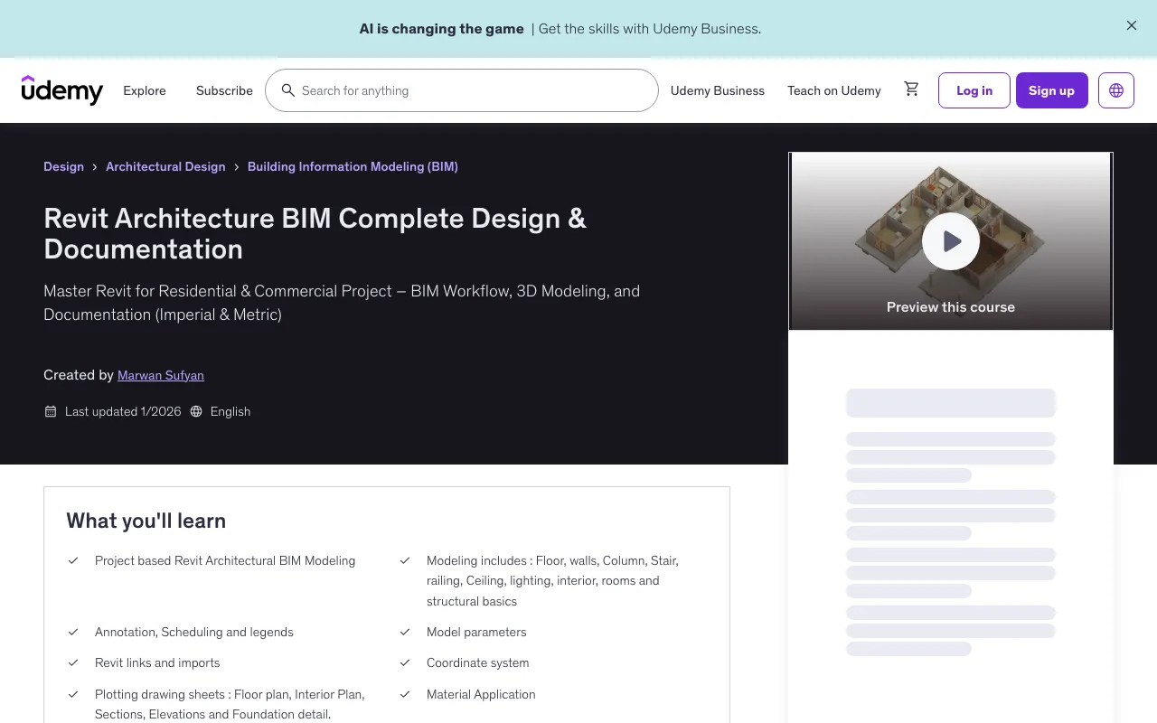 Revit Architecture Complete Building Design &amp; Documentation