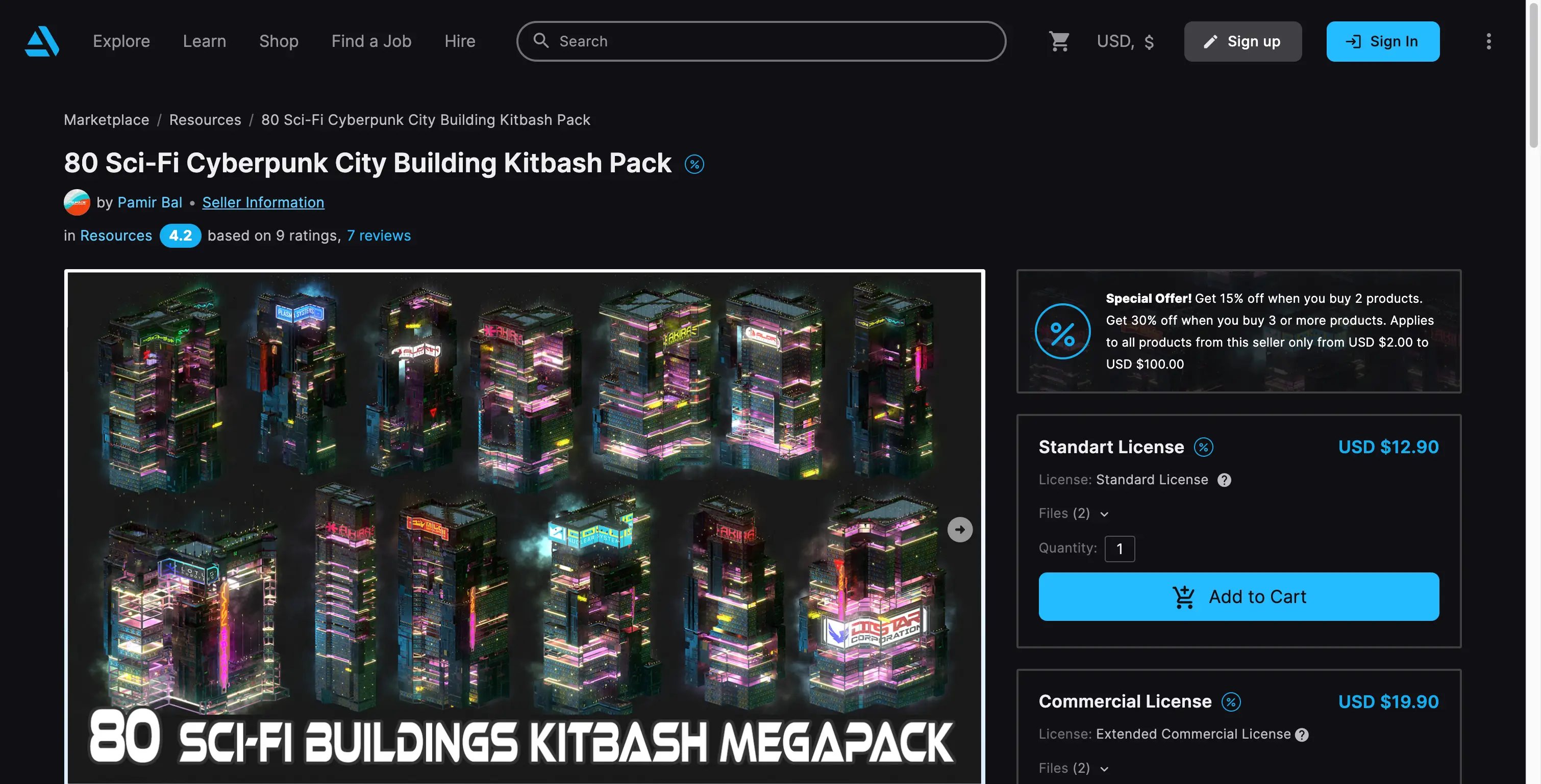 Sci Fi Cyberpunk City Kitbash