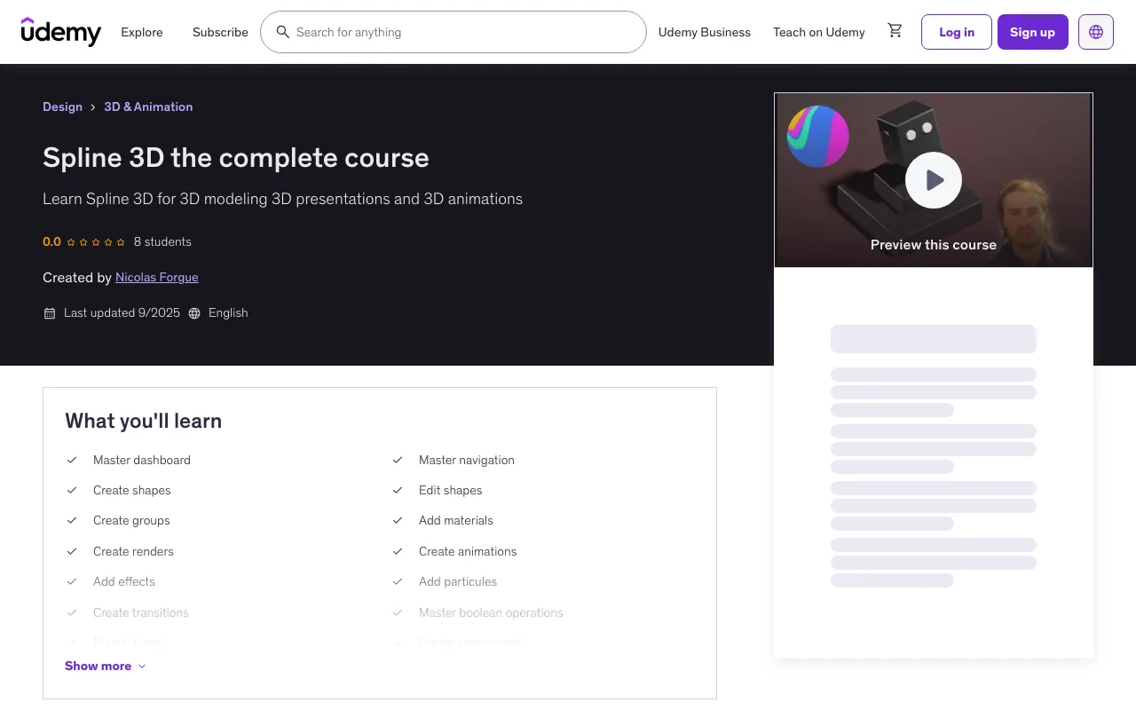 Spline 3D Complete Course