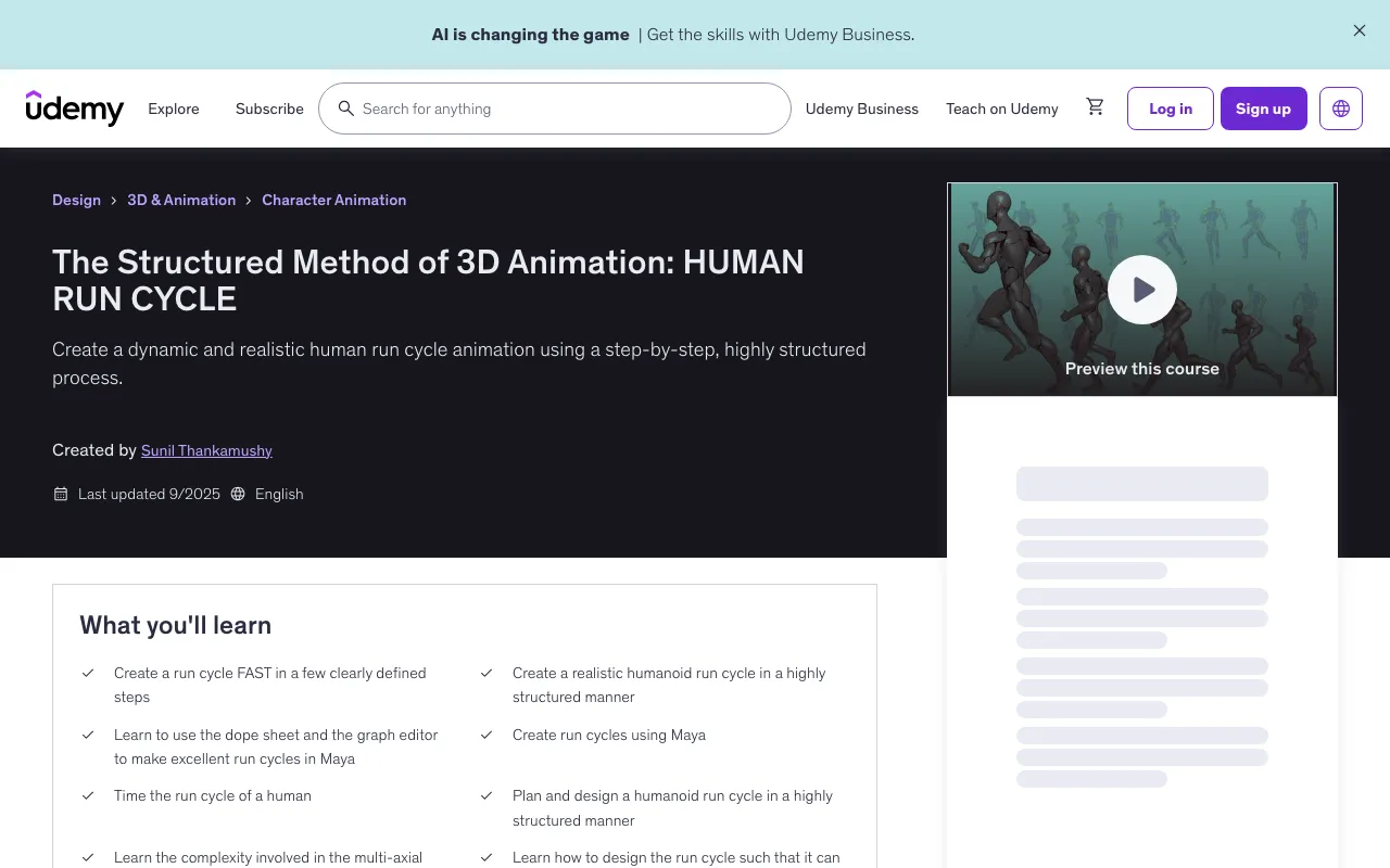 The Structured Method of 3D Animation: HUMAN RUN CYCLE