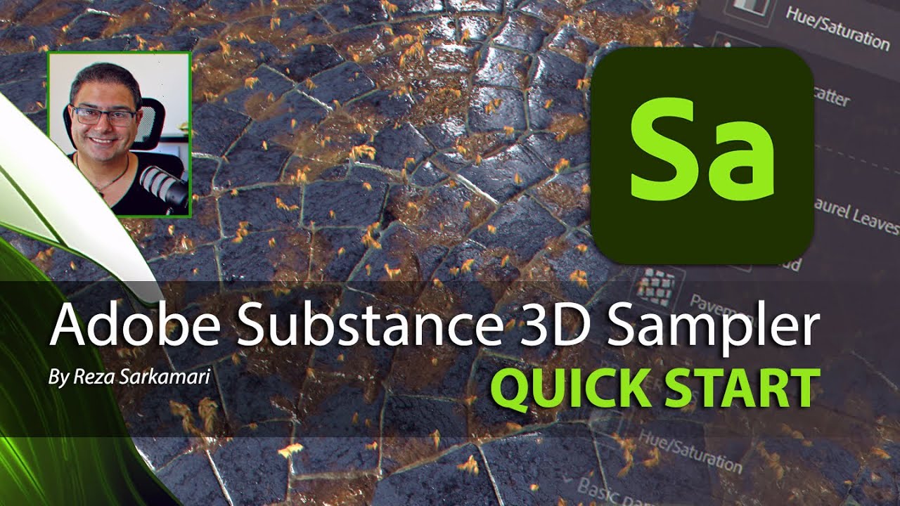 Adobe Substance 3D Sampler - Professional photogrammetry software for creating PBR materials from photos